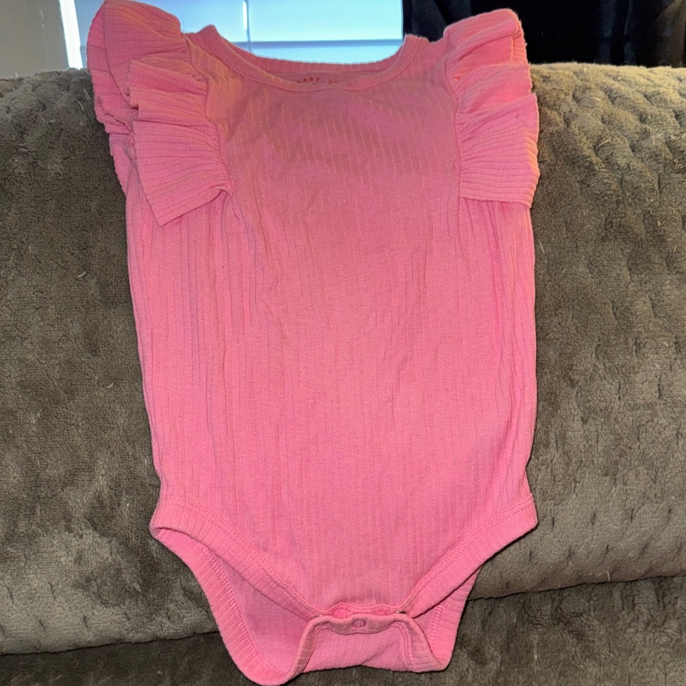 Cat & Jack Pink Ruffle Sleeve Bodysuit